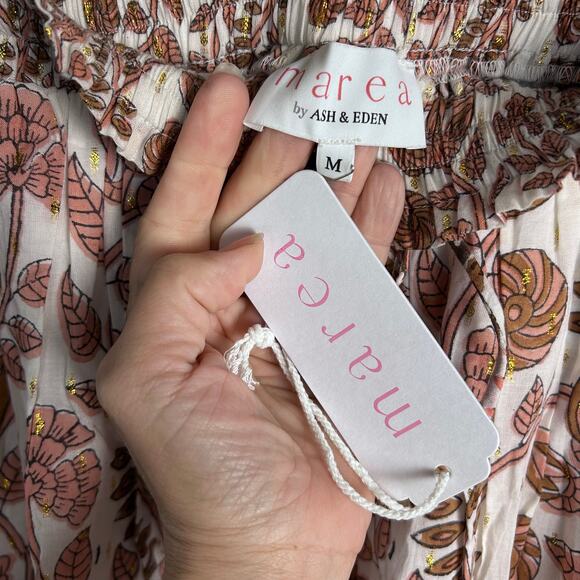 Tuckernuck Marea maxi skirt small NWT Floral India block print cotton pink boho - Picture 10 of 10